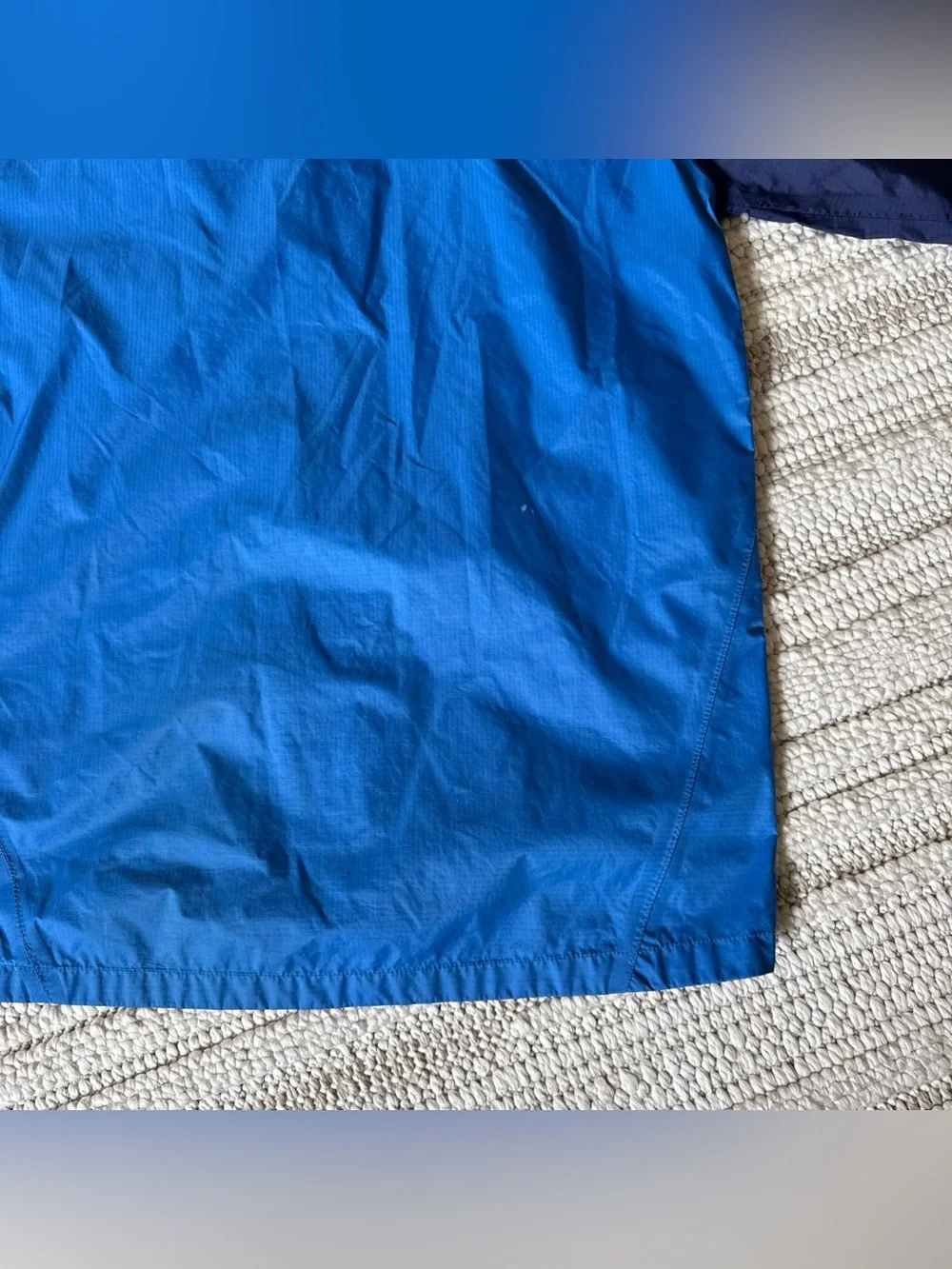 REI Co-Op Rain Jacket Kids Sz L (14-16) Blue Youth Windbreaker Outdoor Hiking